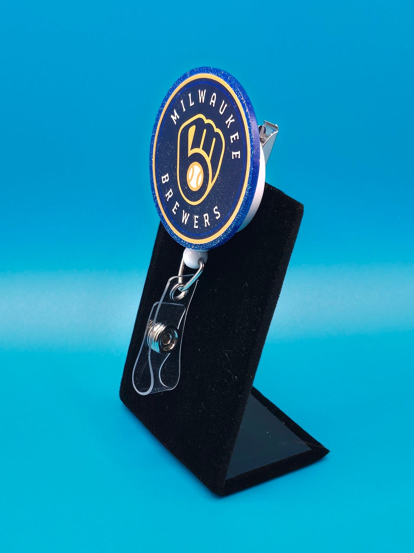 Sports Themed Baseball Acrylic Badge Reel