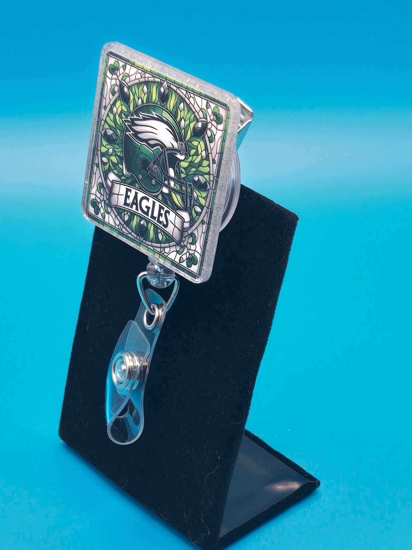 Sports Themed Football Acrylic Badge Reel