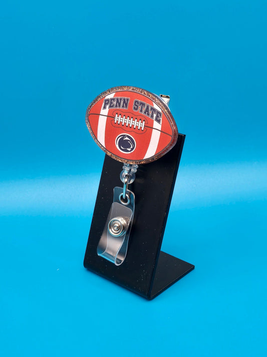 Sports Themed Football Acrylic Badge Reel
