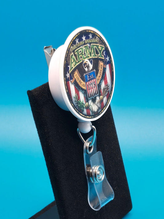 Military Seal Acrylic Badge Reel