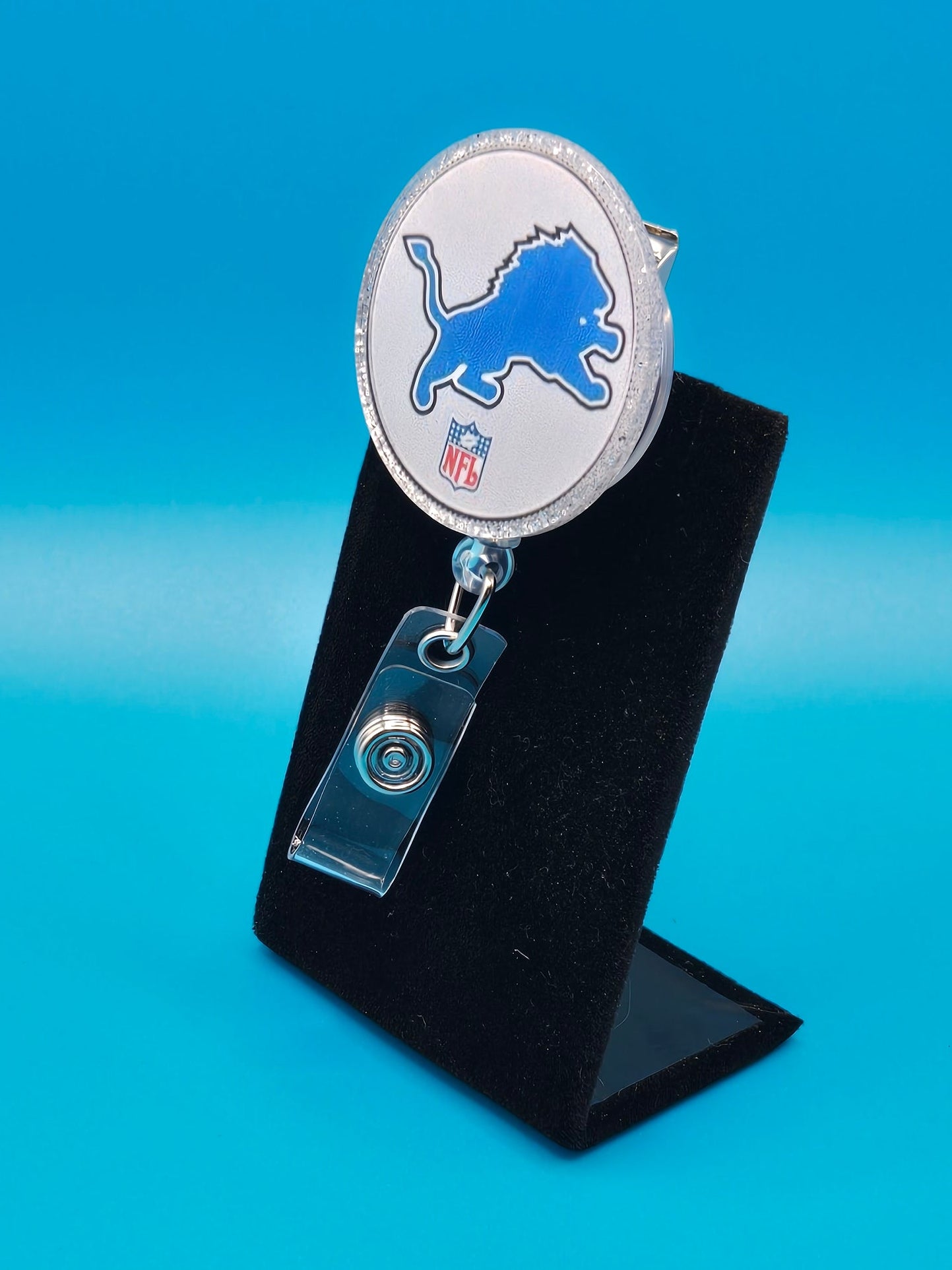 Sports Themed Football Acrylic Badge Reel