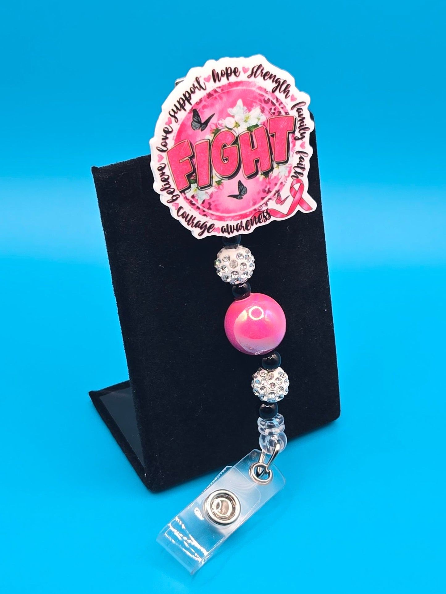 Fight Acrylic Badge Reel