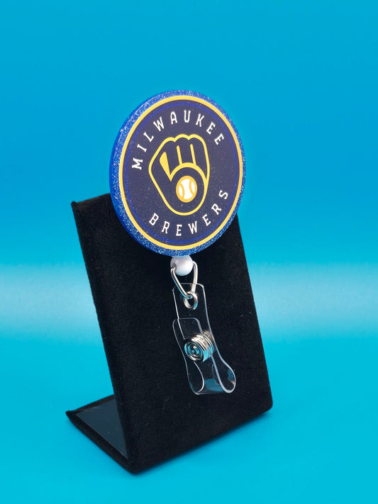 Sports Themed Baseball Acrylic Badge Reel