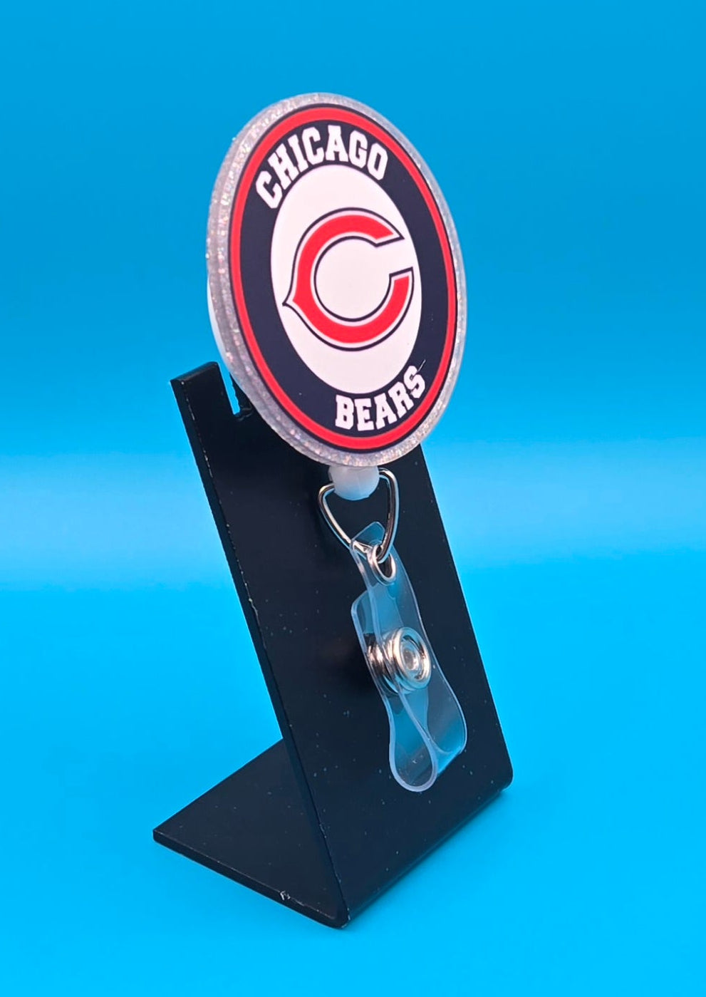 Sports Themed Football Acrylic Badge Reel