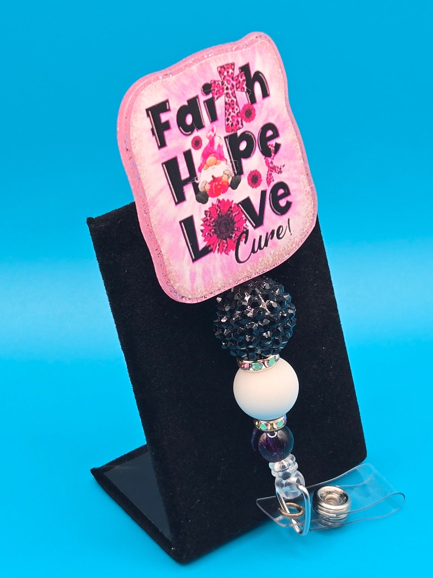 Faith, Hope, Love Acrylic Badge Reel