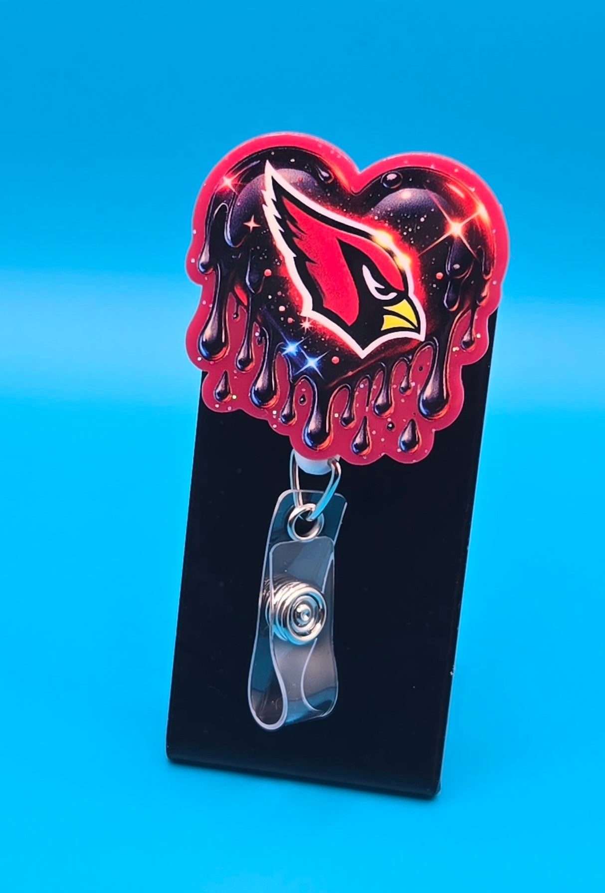 Sports Themed Football Acrylic Badge Reel