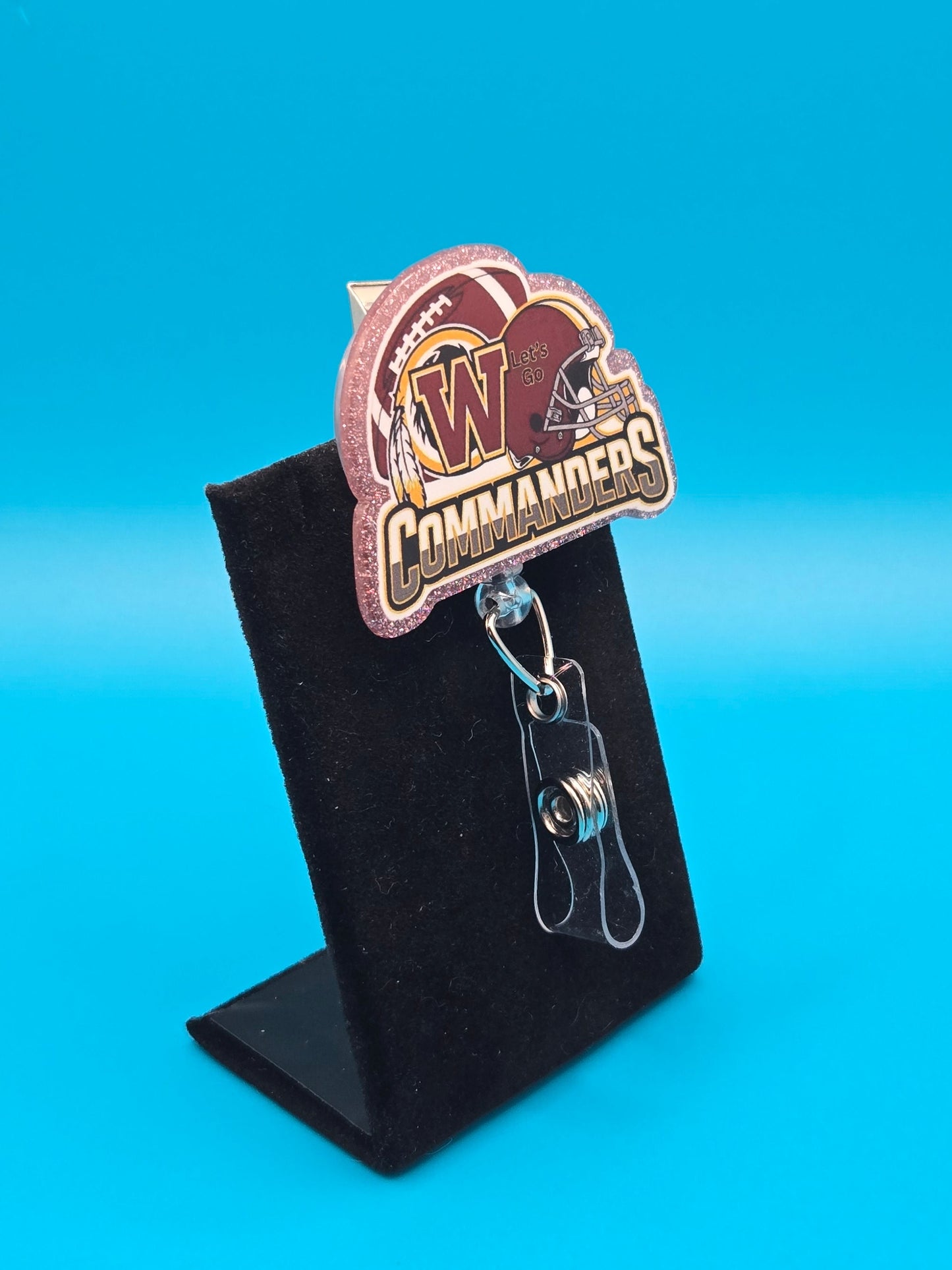 Sports Themed Football Acrylic Badge Reel