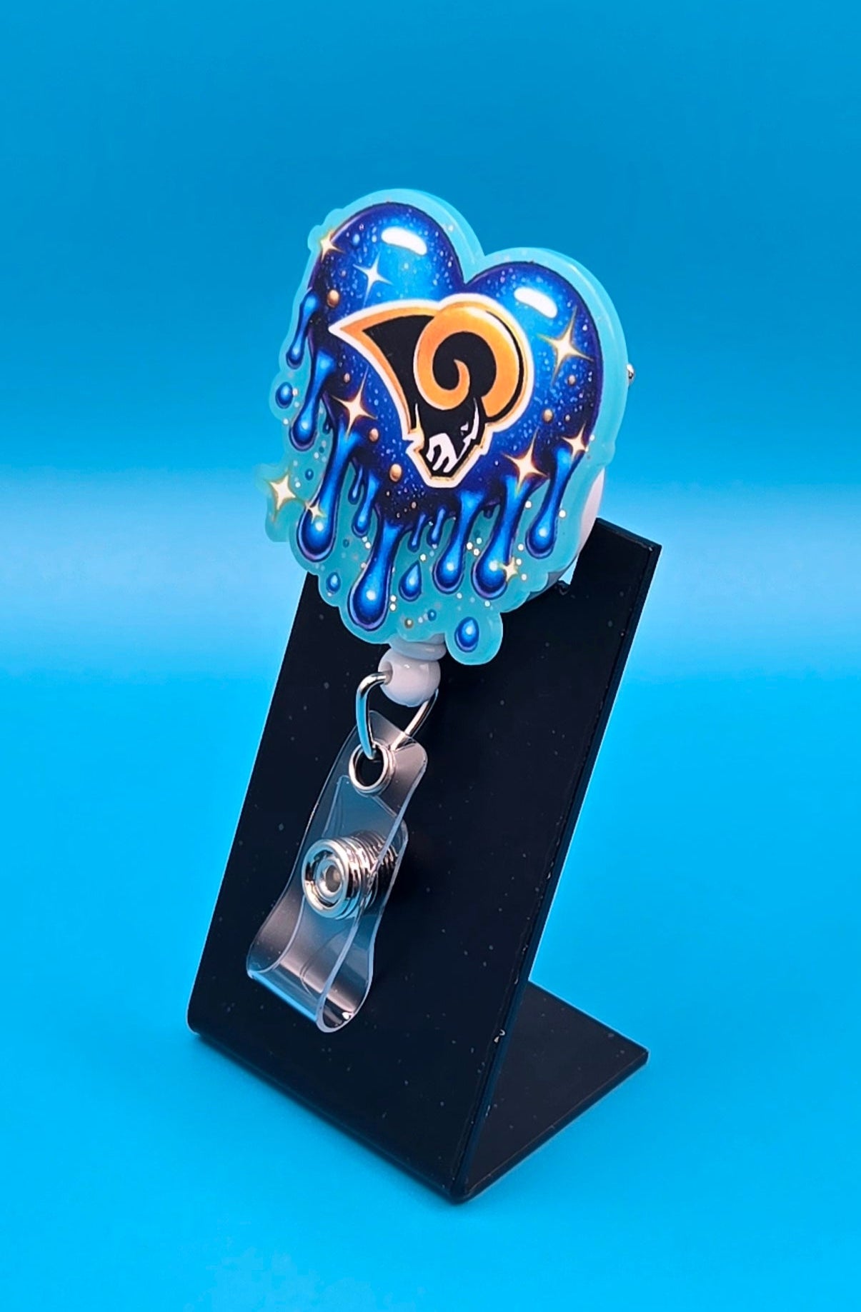 Sports Themed Football Acrylic Badge Reel