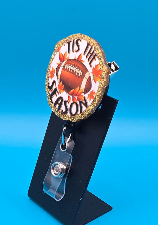Sports Themed Football Acrylic Badge Reel