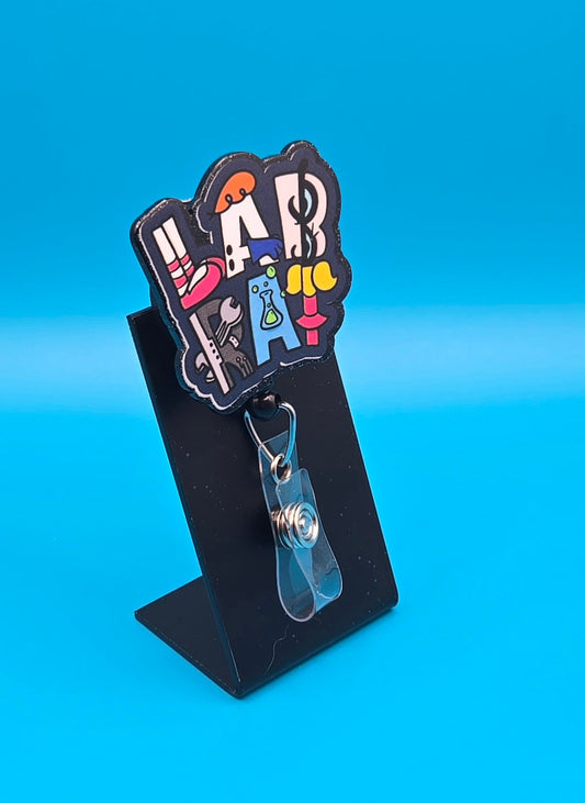Lab Rat Acrylic Badge Reel