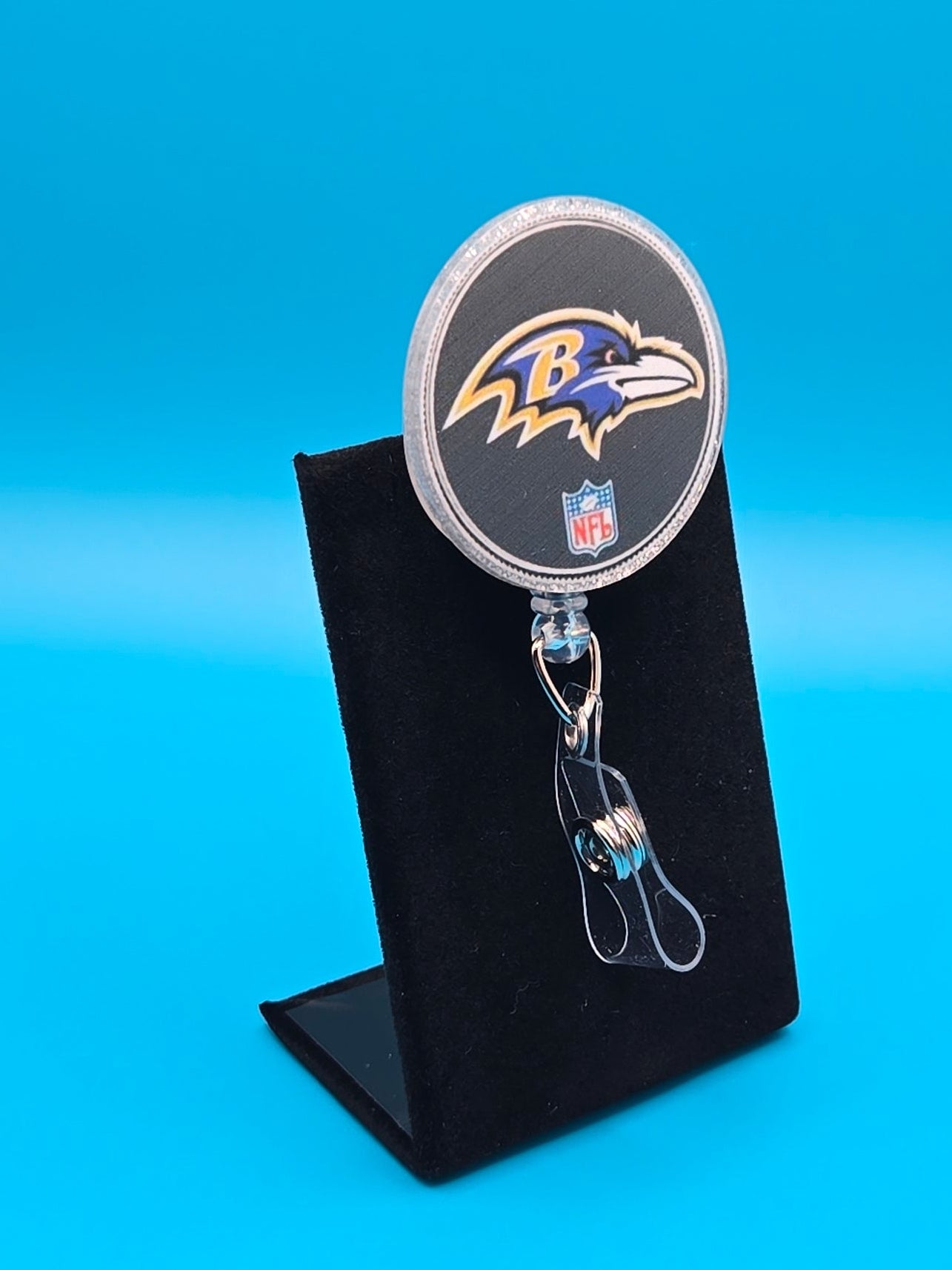Sports Themed Football Acrylic Badge Reel