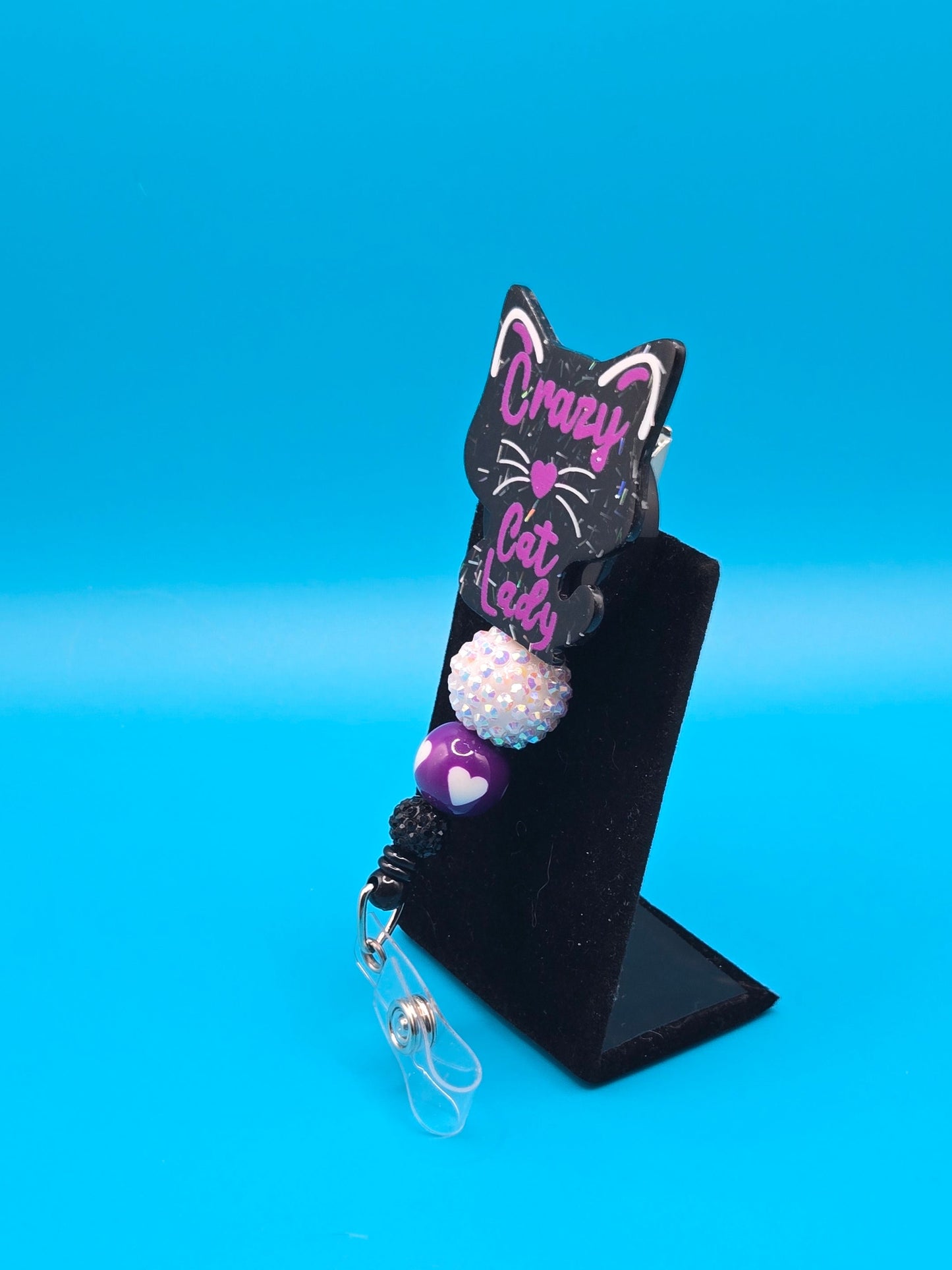 Crazy Cat Lady Sassy Acrylic Badge Reel