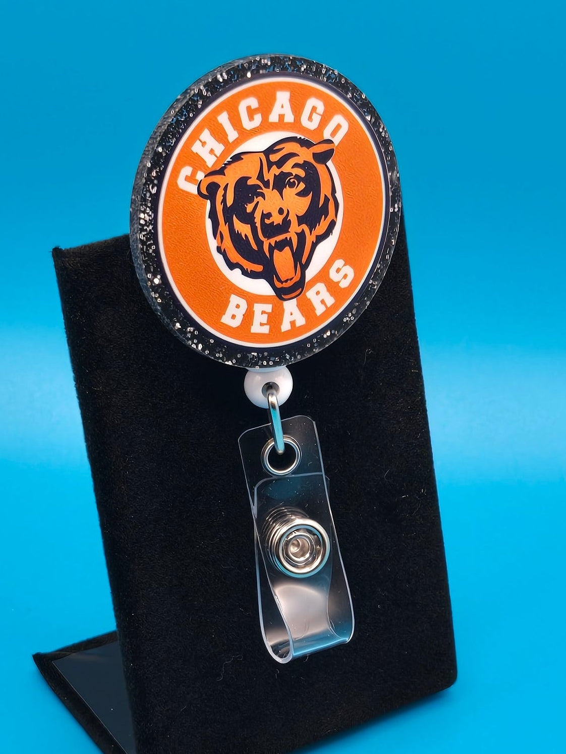 Sports Themed Football Acrylic Badge Reel