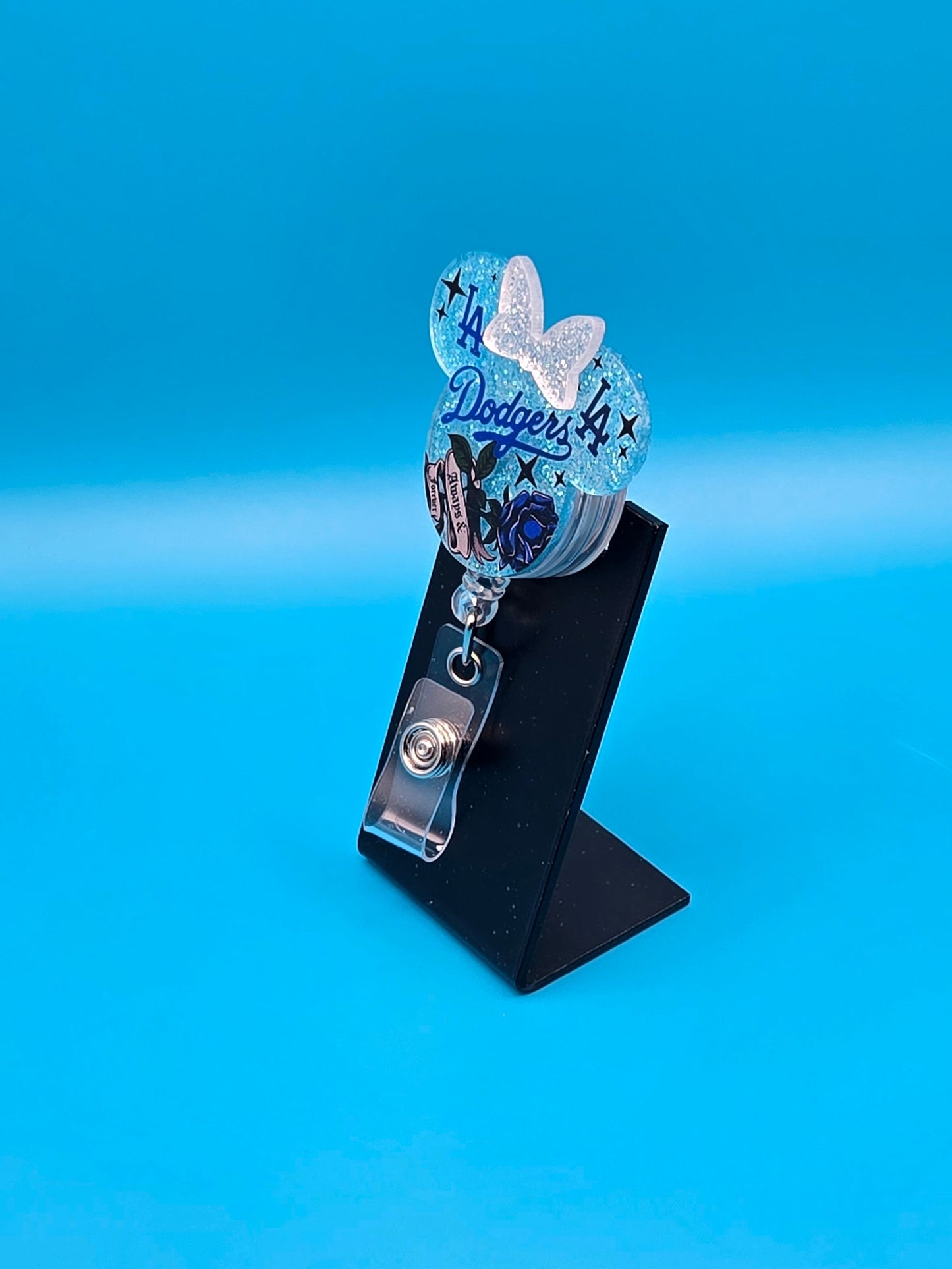 Sports Themed Mouse Profile Acrylic Badge Reel