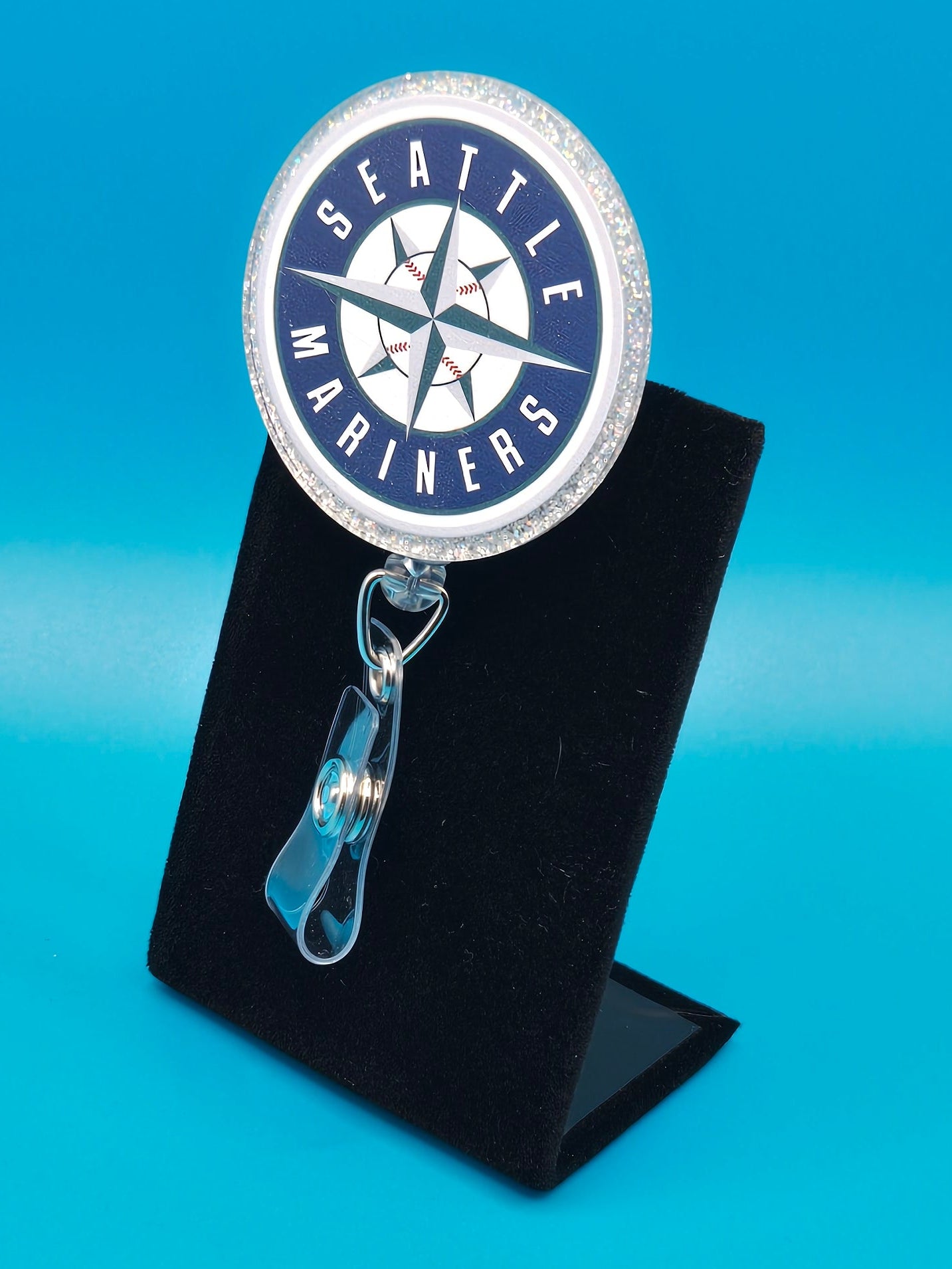 Sports Themed Baseball Acrylic Badge Reel