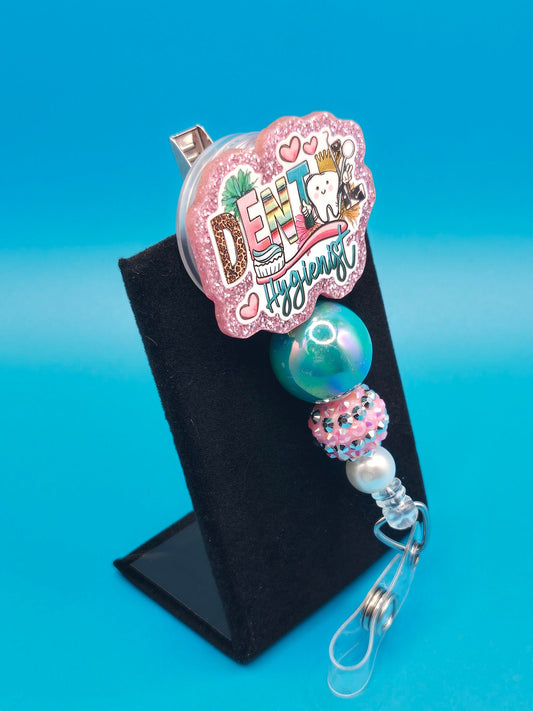 Dental Hygienist Acrylic Badge Reel