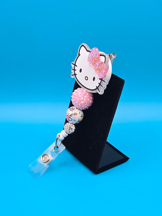 Cat Character Acrylic Badge Reel