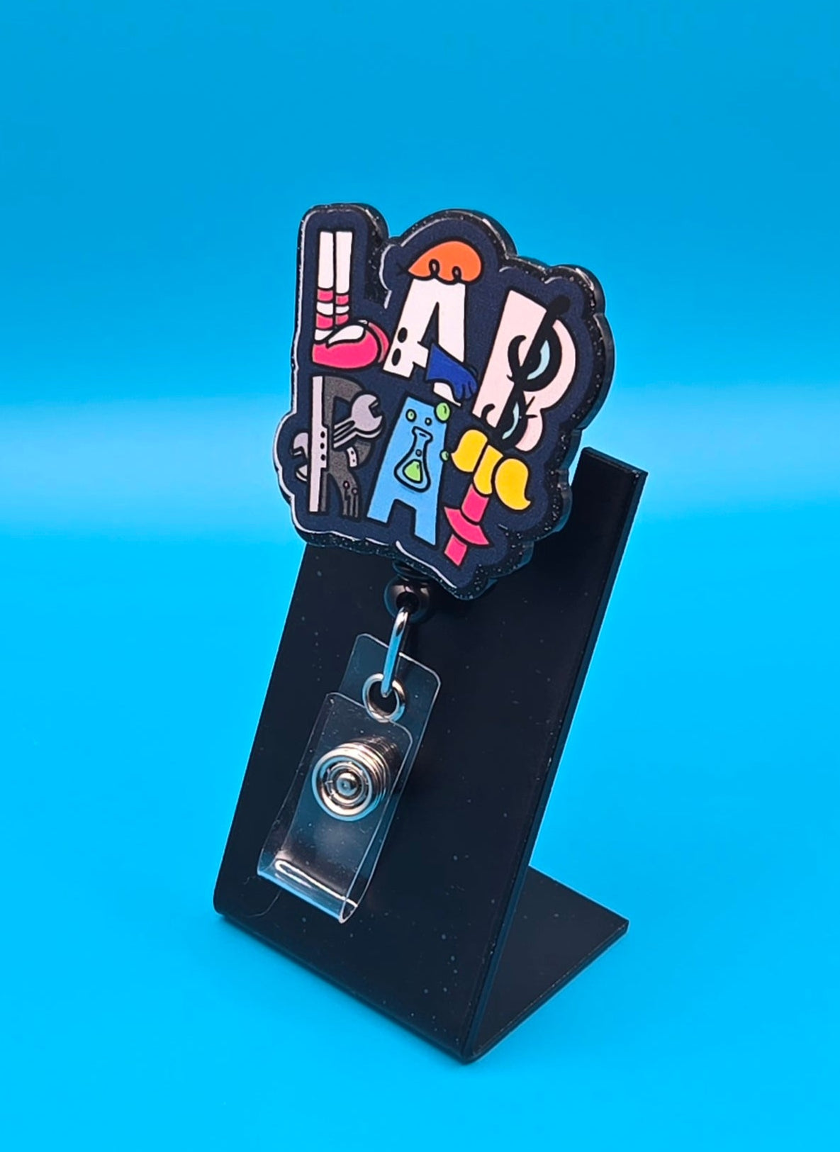 Lab Rat Acrylic Badge Reel