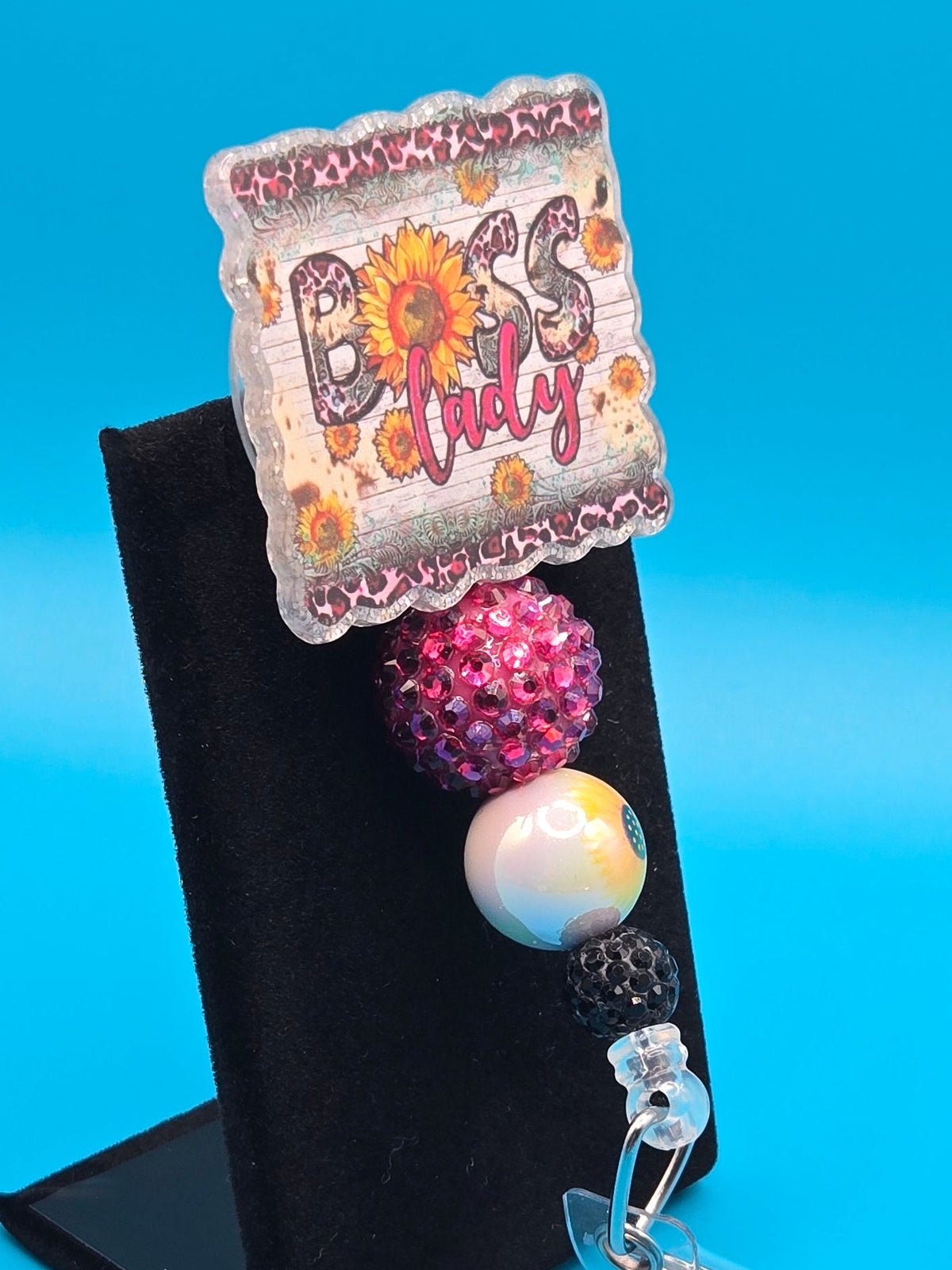 Boss Lady, Acrylic Badge Reel
