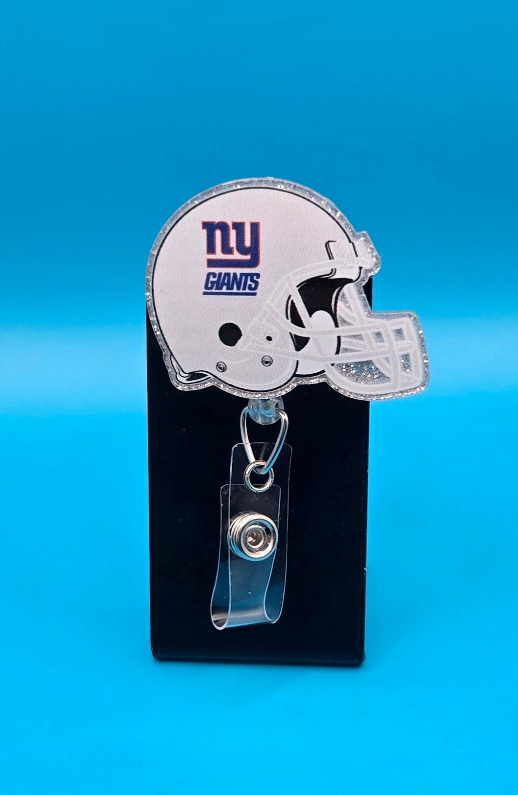 Sports Themed Football Helmet Acrylic Badge Reel