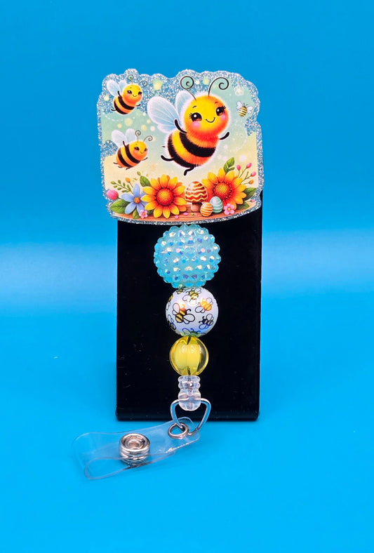 Honey Bee Acrylic Badge Reel