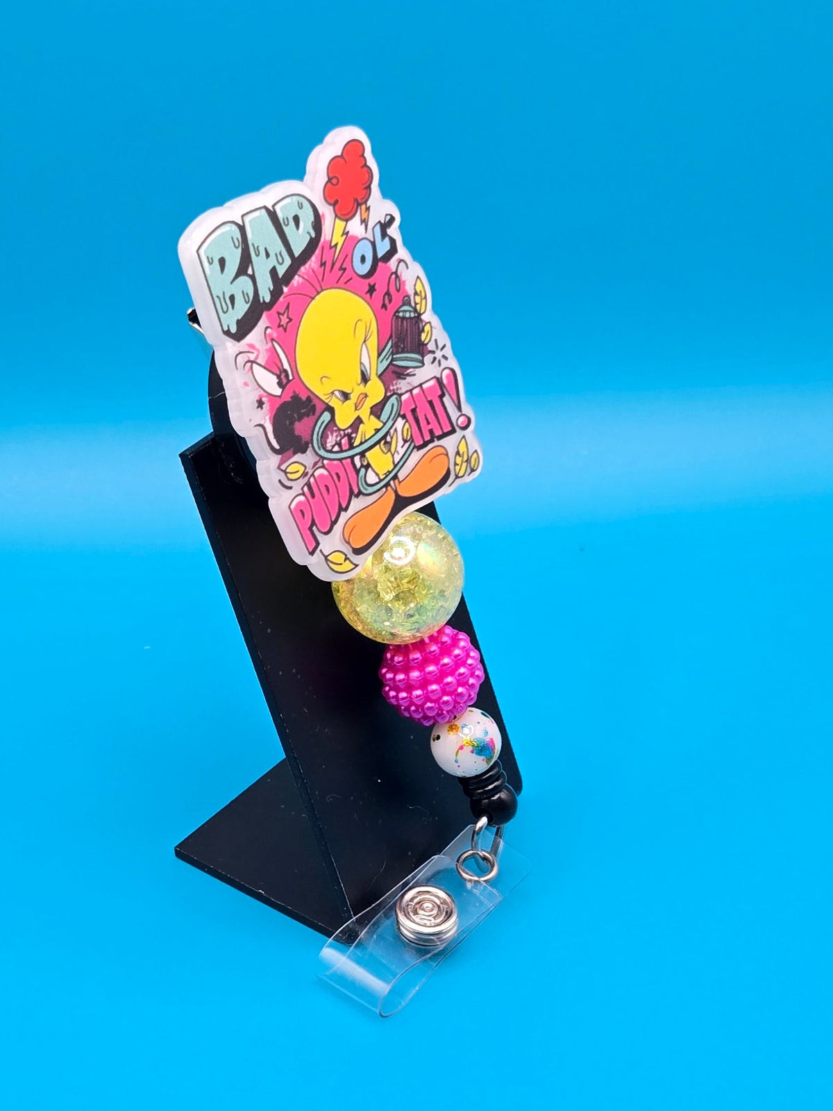 80's Cartoon Acrylic Badge Reel