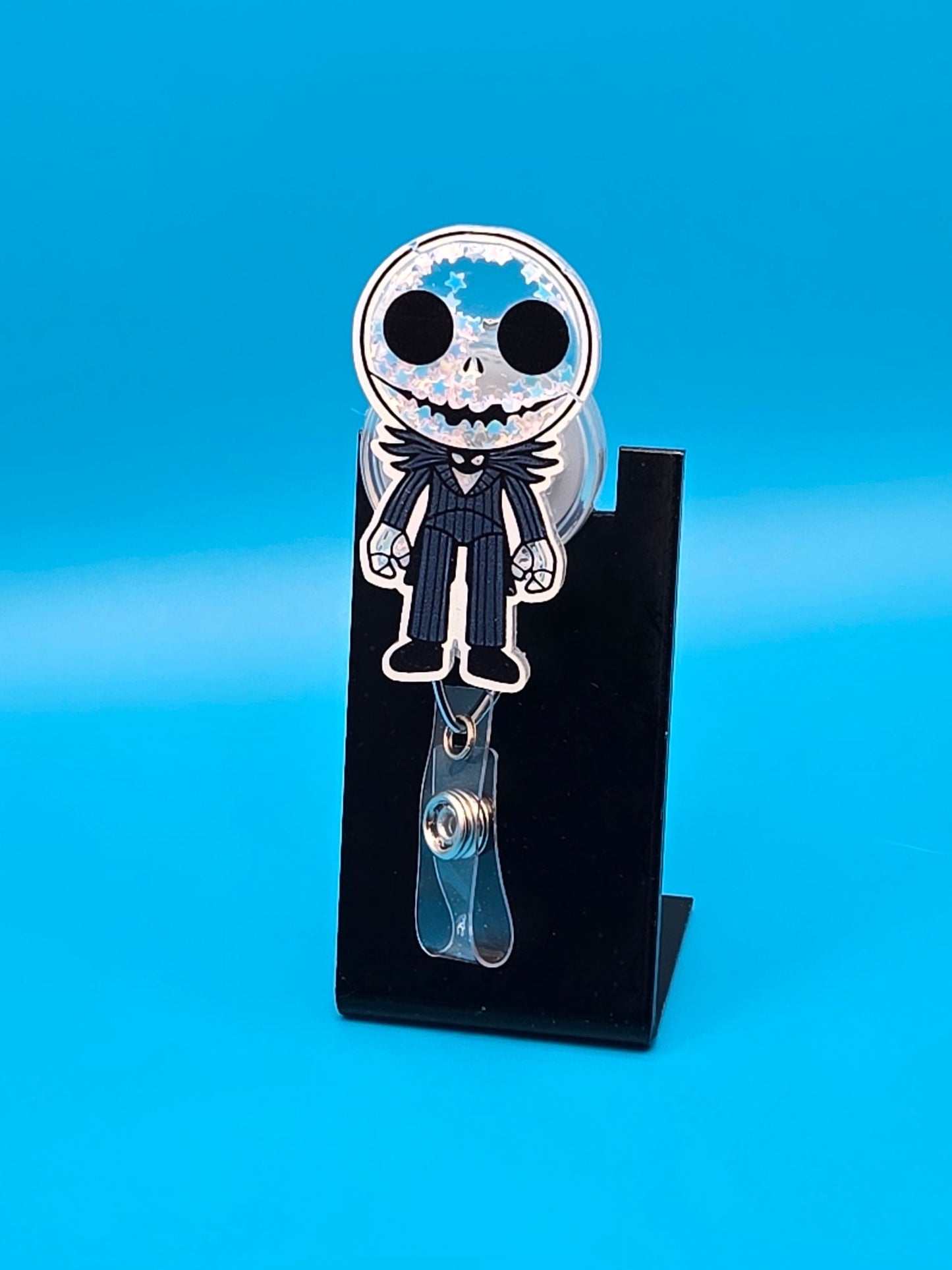 Skeleton Man Shaker Badge Reel