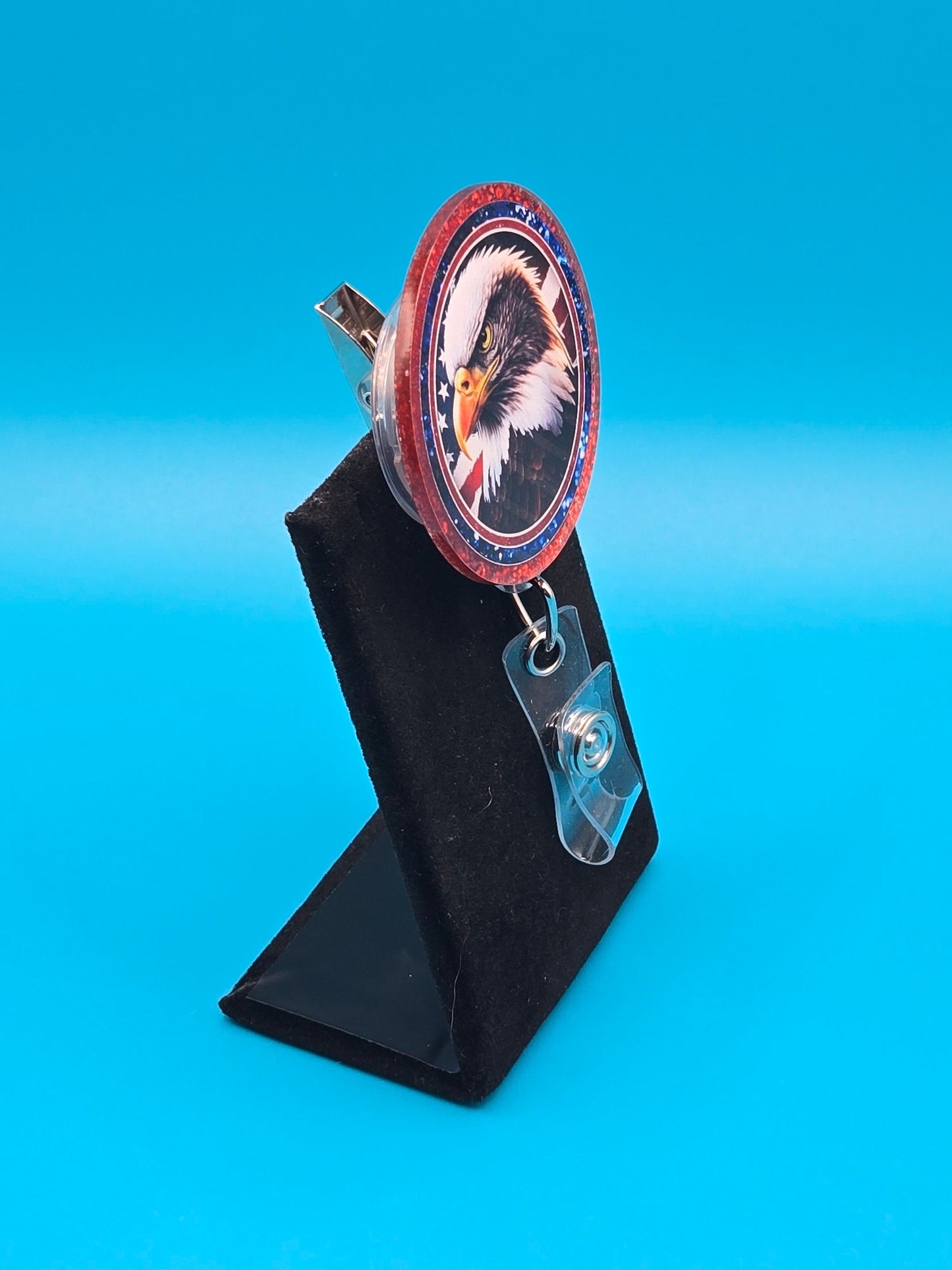 Bald Eagle Pride Acrylic Badge Reel