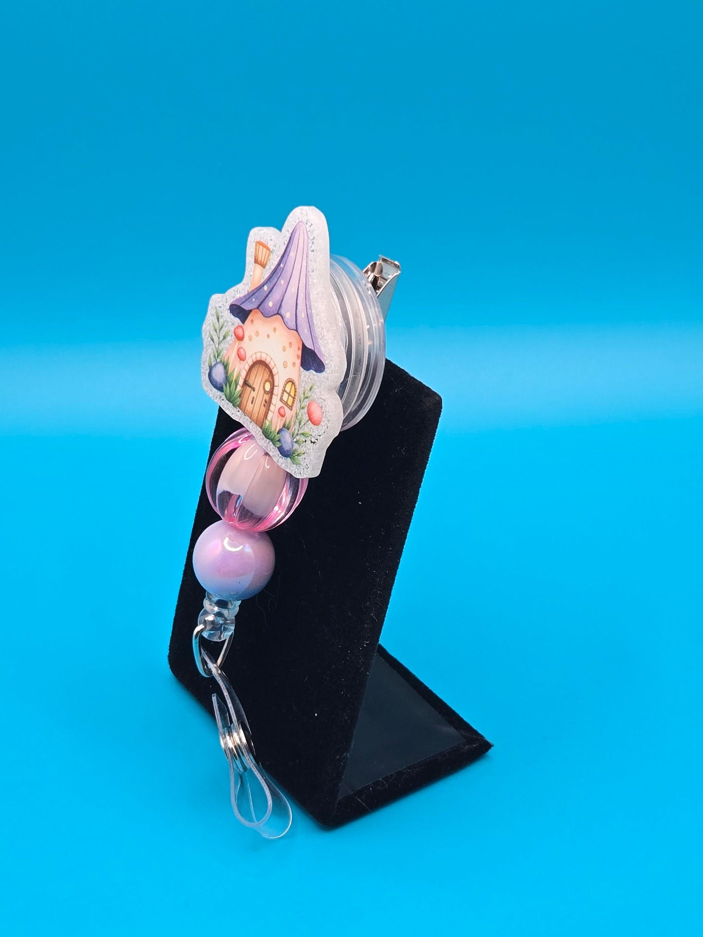 Shroom House Acrylic Badge Reels