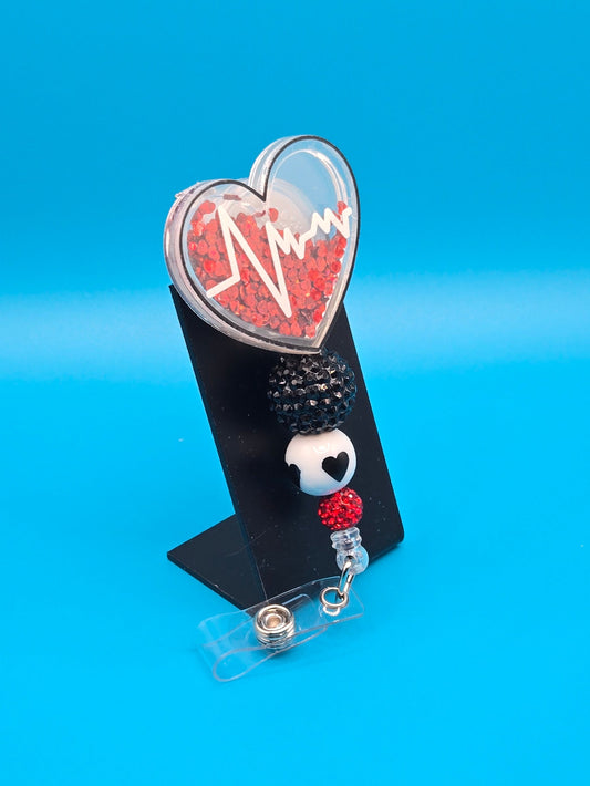 Heartbeat Medical Shaker Badge Reel