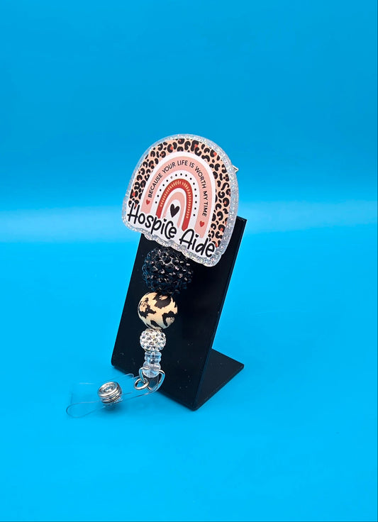 Hospice Aide Acrylic Badge Reel