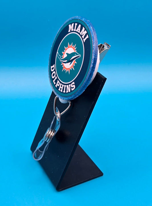Sports Themed Football Acrylic Badge Reel