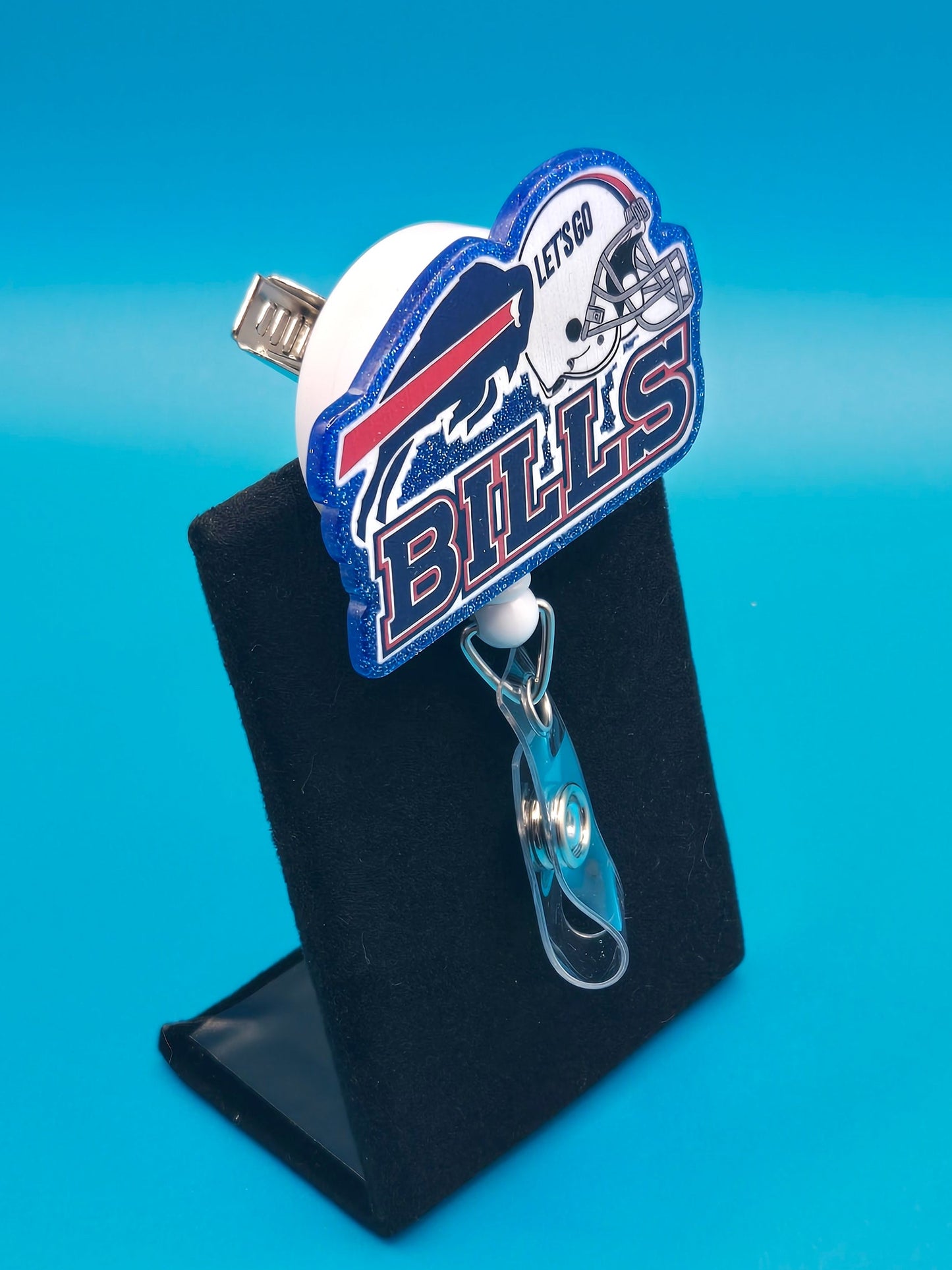 Sports Themed Football Acrylic Badge Reel