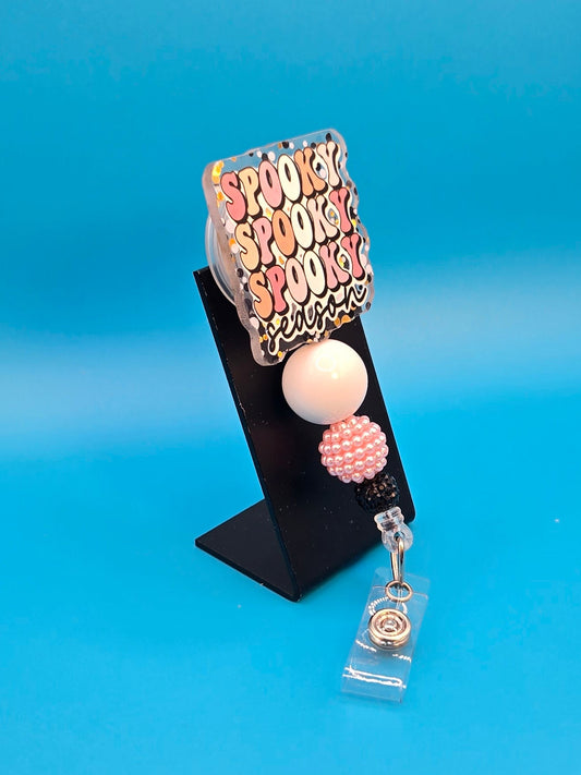 Spooky Season Acrylic Badge Reel