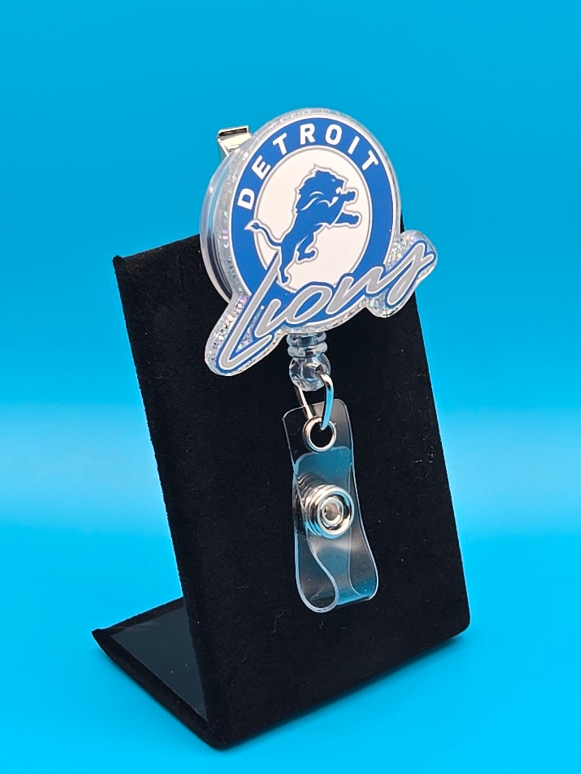 Sports Themed Football Acrylic Badge Reel