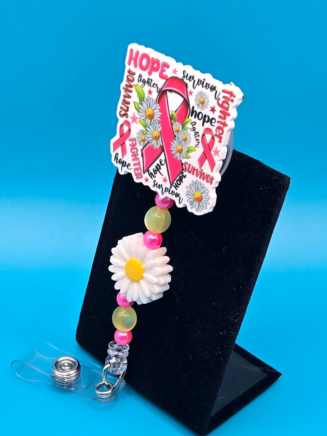 Hope Daisy Acrylic Badge Reel