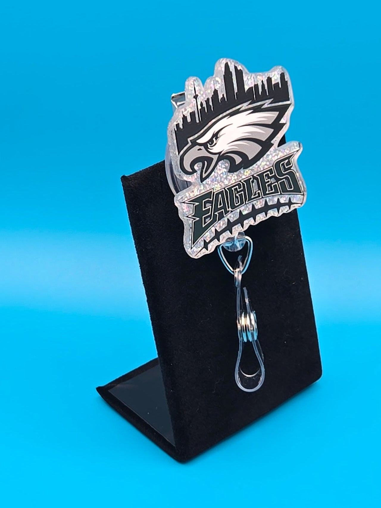 Sports Themed Football Acrylic Badge Reel