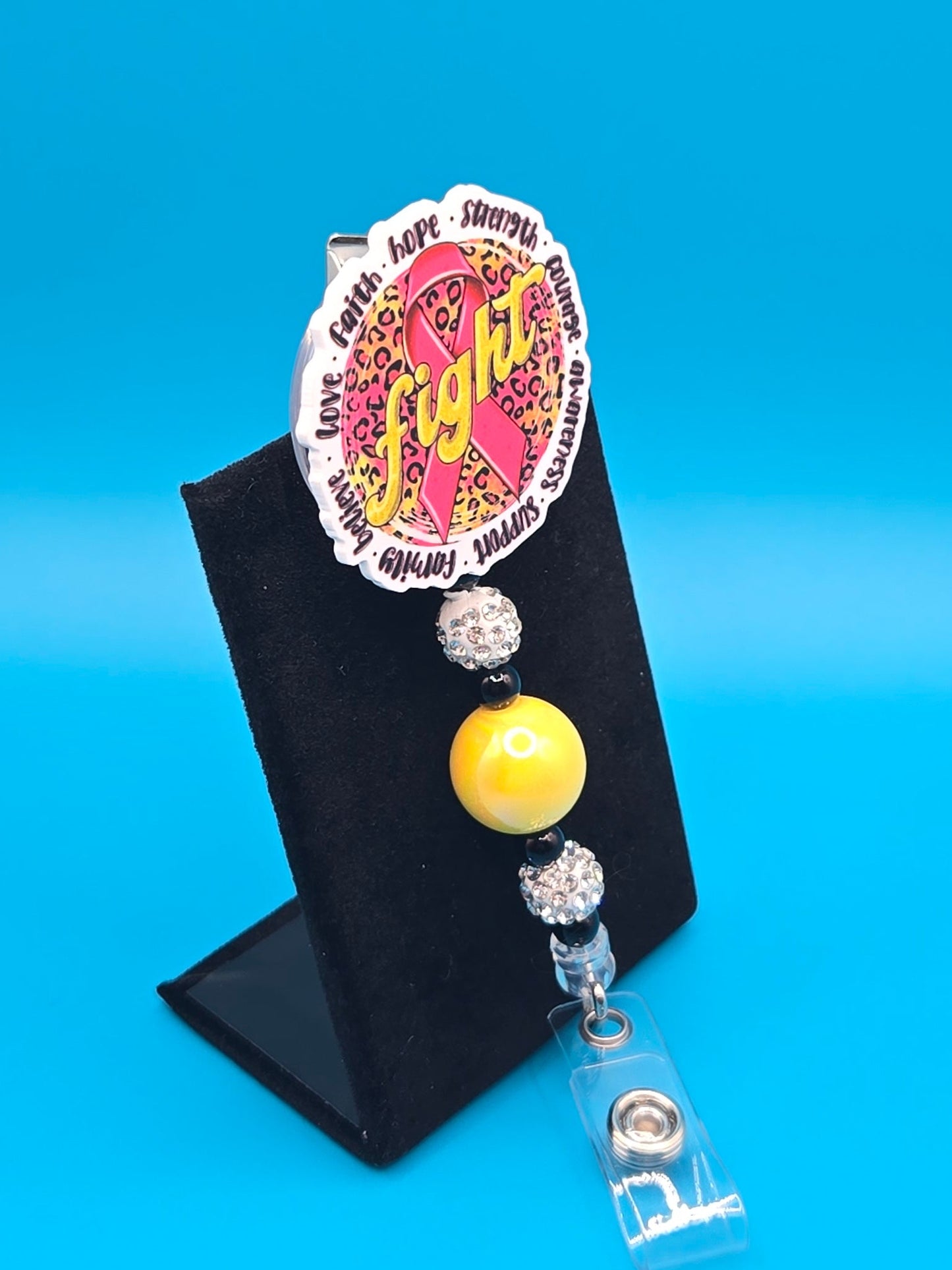Fight Acrylic Badge Reel