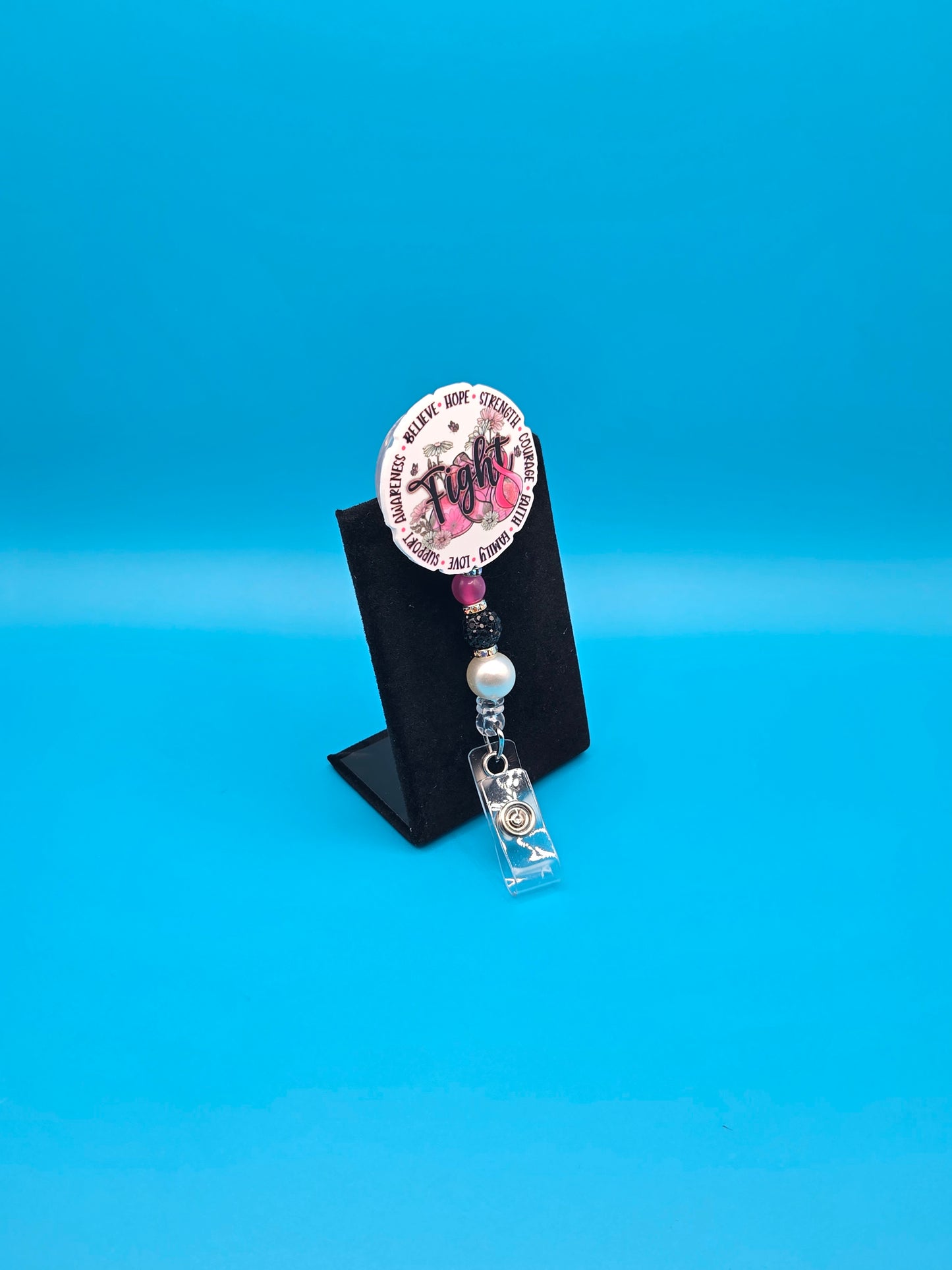 Fight Acrylic Badge Reel