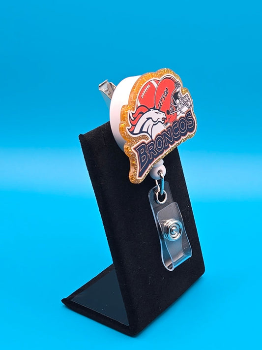 Sports Themed Football Acrylic Badge Reel