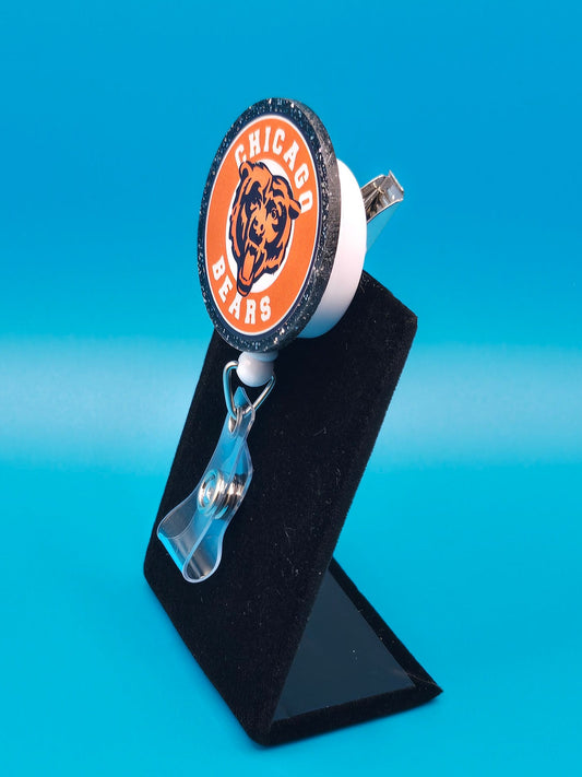Sports Themed Football Acrylic Badge Reel