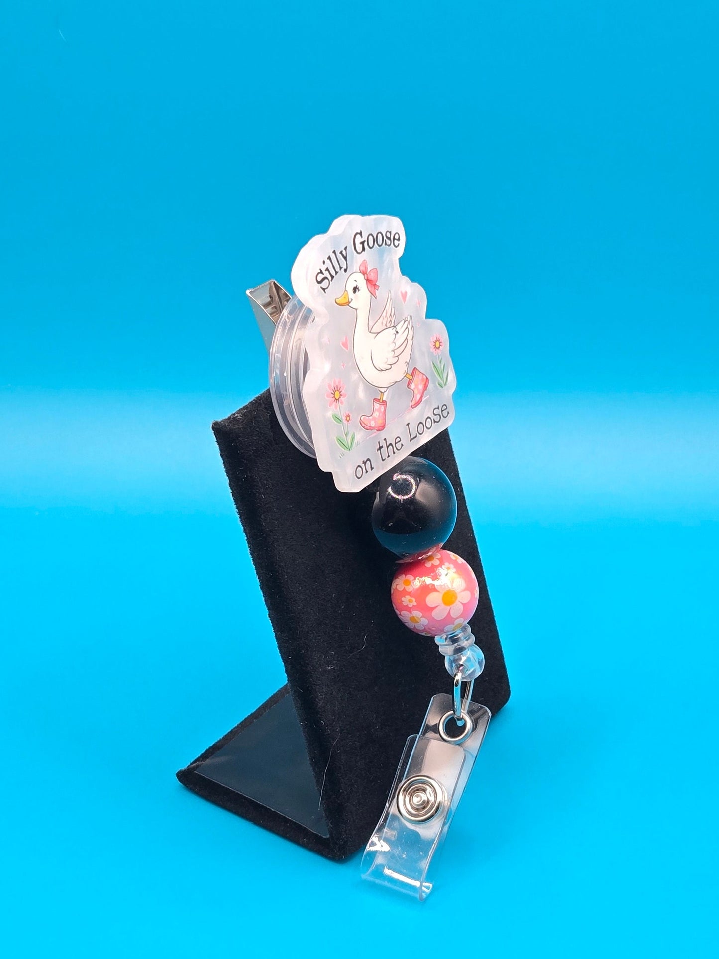 Silly Goose Acrylic Badge Reel