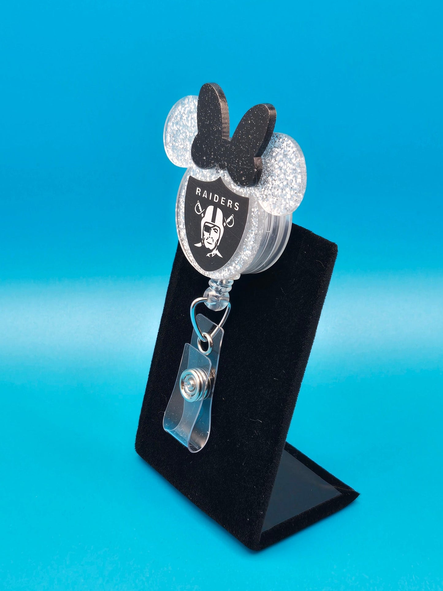 Sports Themed Football Helmet Acrylic Badge Reel