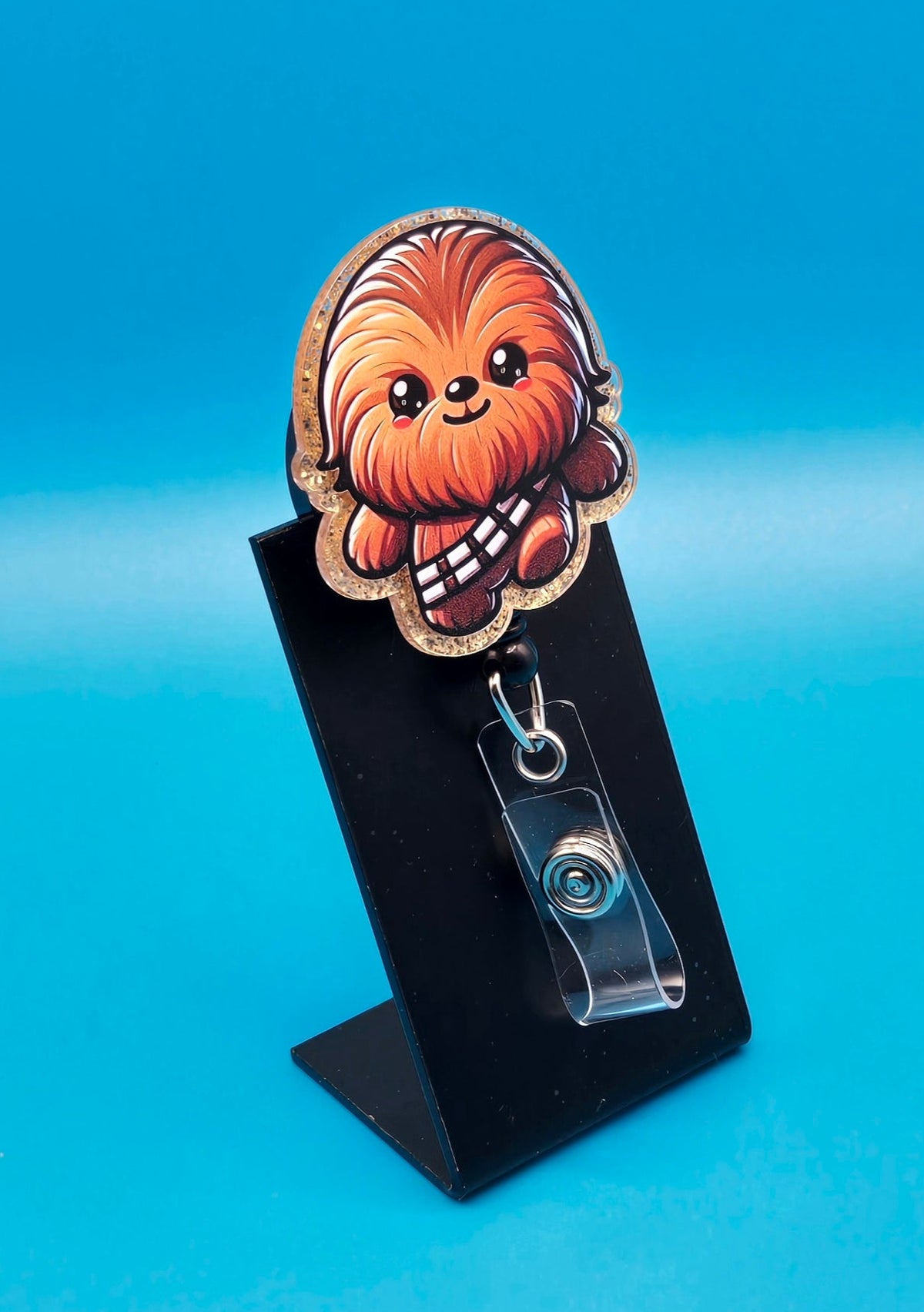 Hairy Alien Soilder Acrylic Badge Reel
