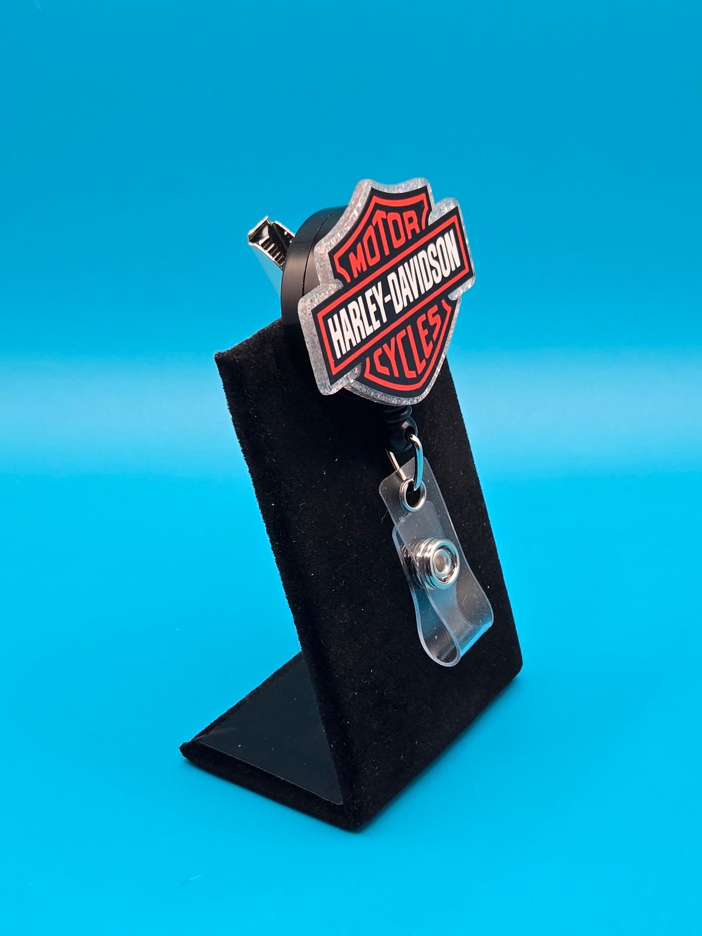 Motorcycle Themed Acrylic Badge Reel