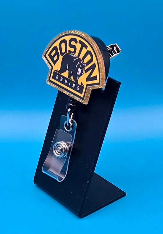 Sports Themed Hockey Acrylic Badge Reel