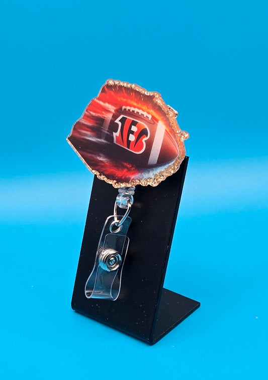 Sports Themed Football Acrylic Badge Reel