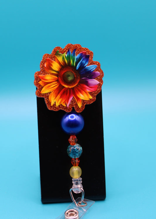 Classic Sunflower Acrylic Badge Reel