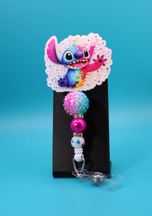 Colorful Alien Acrylic Badge Reel