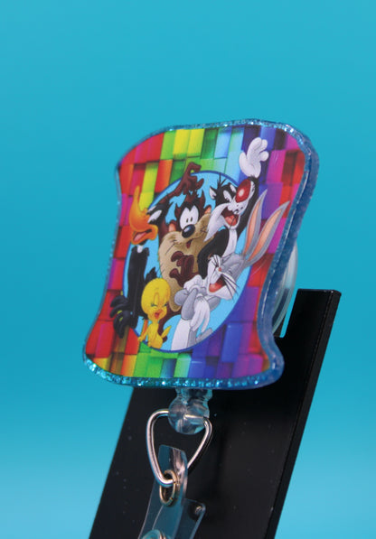 Crazy Cartoon Acrylic Badge Reel